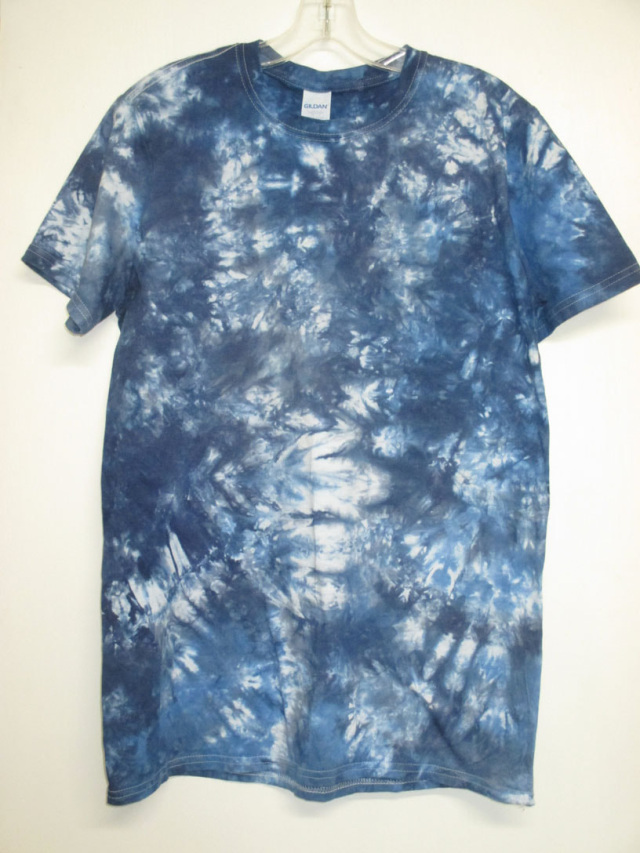 Adult Tie-Dye Short sleeve T-shirt, Pattern: “Blue Scrunch
